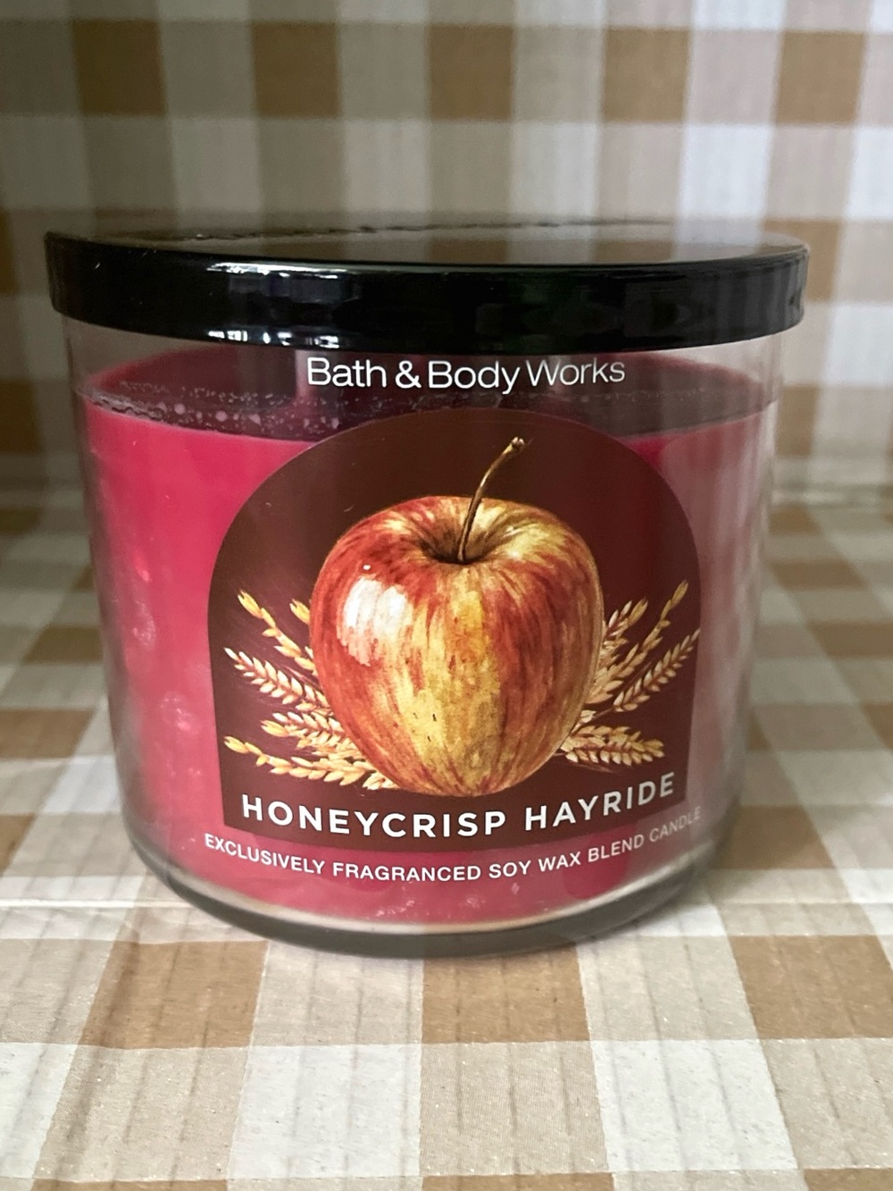 BATH & BODY WORKS HONEYCRISP HAYRIDE 3 WICK CANDLE